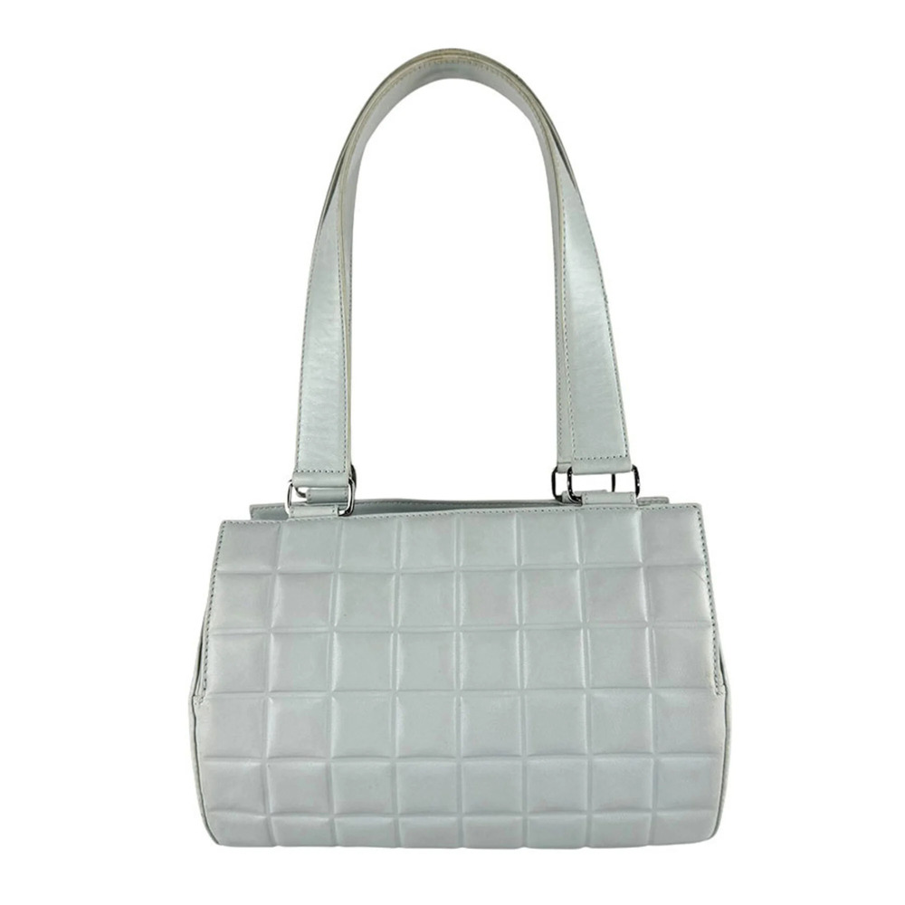 CHANEL Blue Leather Shoulder Bag